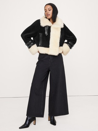 Cropped Shearling Jacket | Banana Republic (US)