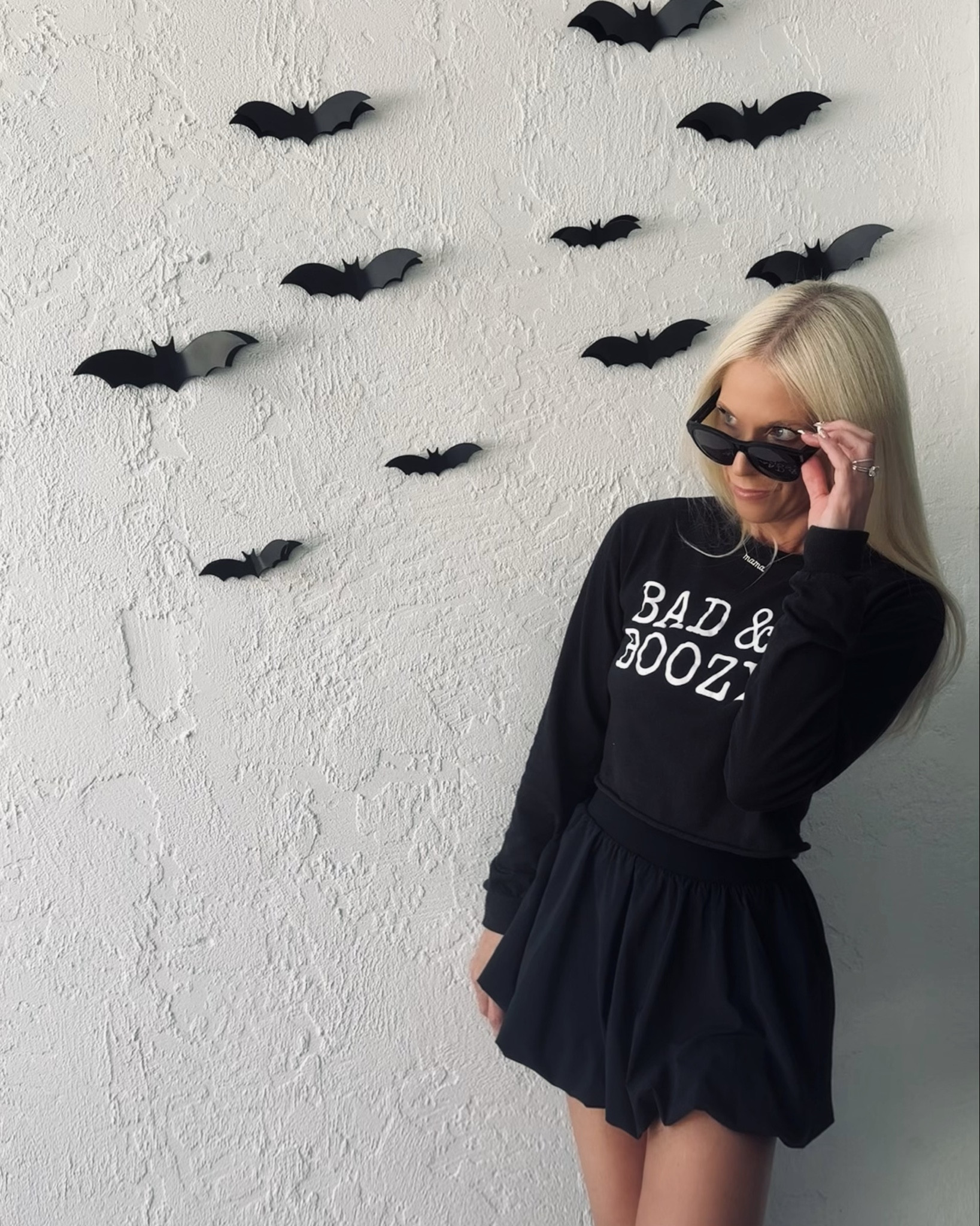 Fun little outfit idea for Halloween to wear to work or handing out candy.
Wearing XS in all. Slides I sized down 1/2 size. 

#LTKStyleTip #LTKHalloween #LTKOver40