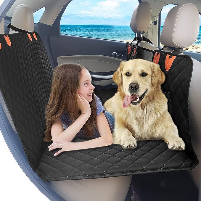 AlfaTok Heavy Duty Dog Car Seat Cover Hammock with Mesh Window, Sturdy Stable Foldable Dog Back S... | Amazon (US)
