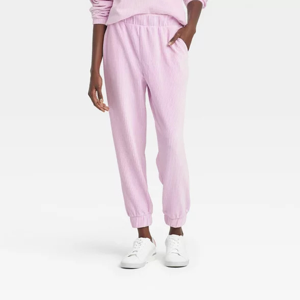 Women's High-Rise Velour Ankle Jogger Pants - A New Day™ | Target