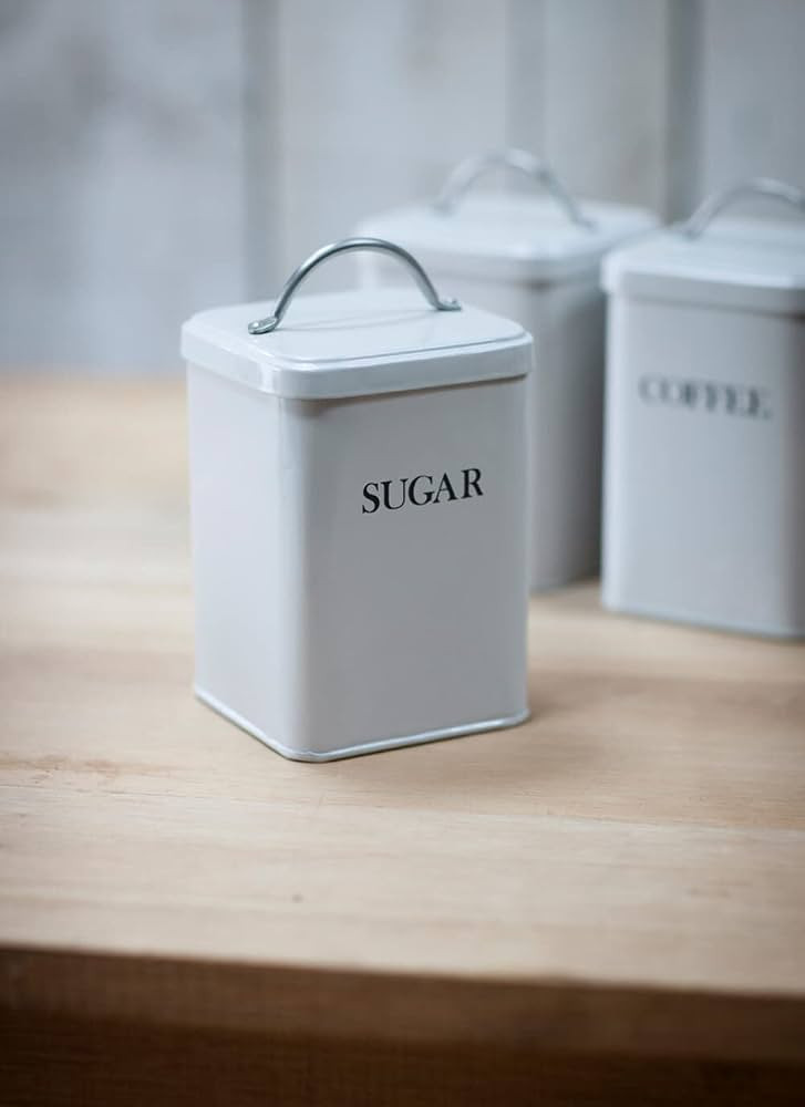 Garden Trading Original Sugar Canister Crafted in Powder Coated Steel | H20 X W12 X D12cm | Amazon (UK)
