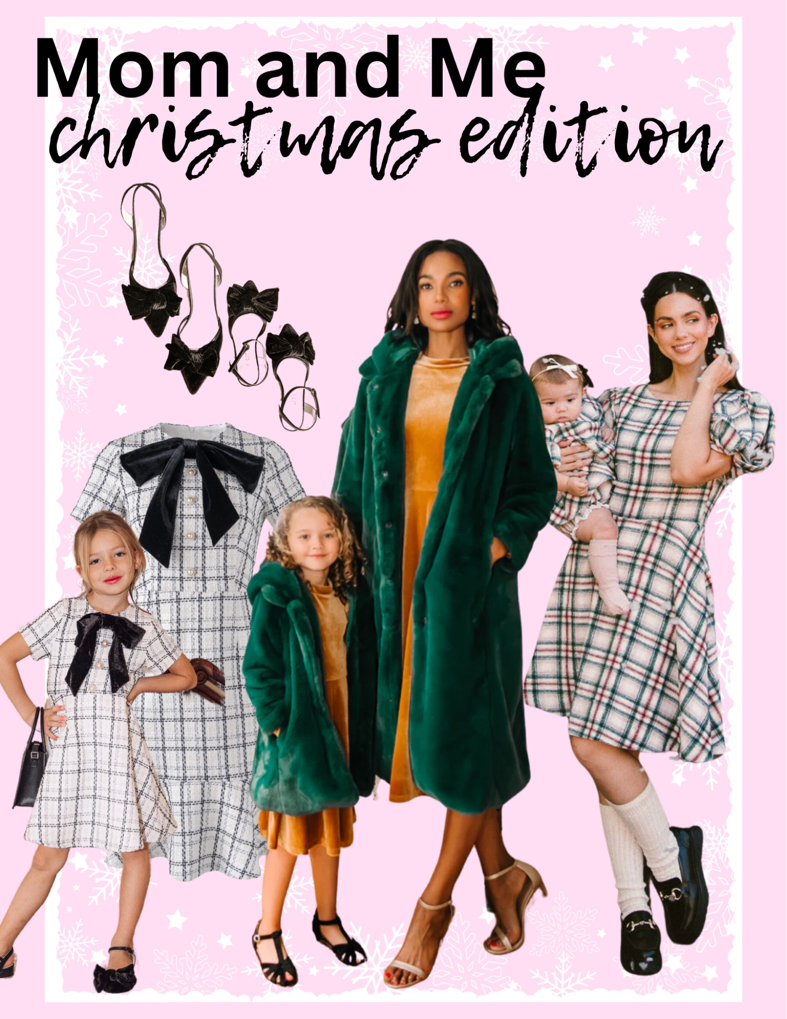 Mommy and Me 
Christmas Edition
Plaid
Velvet
Green
Bow
Matching
Shoes
New mom
Mom to be
Baby girl
Little girl


#LTKbaby #LTKGiftGuide #LTKkids