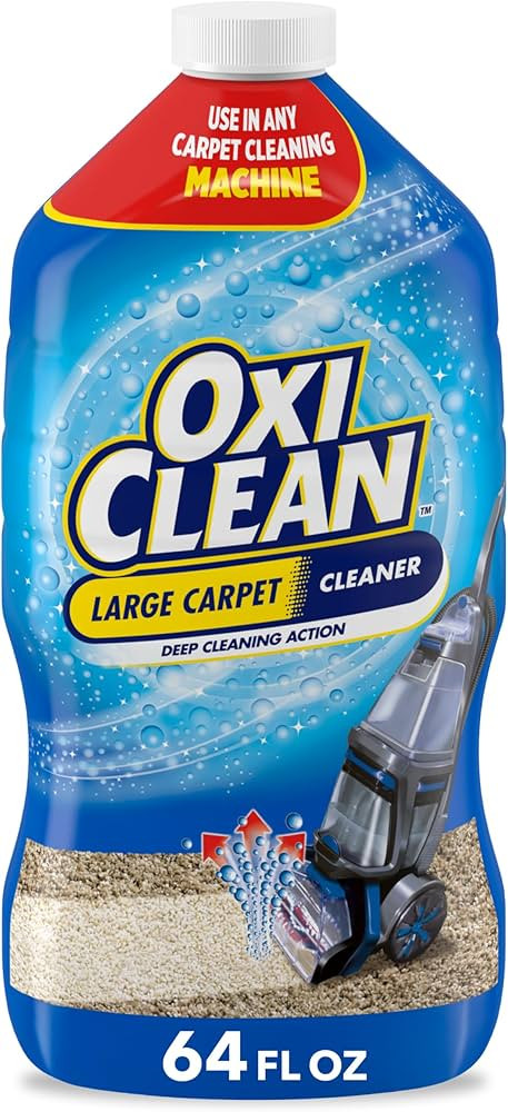 OxiClean Large Carpet Cleaner Liquid Solution for Steam Cleaning Machines, 64 fl oz | Amazon (US)