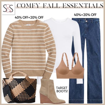 This striped crewneck is a a fall outfit win. It’s soft and warm for day trips and chilly fall evening events. Pair with booties for an upscaled look. 

#LTKstyletip #LTKSeasonal #LTKworkwear