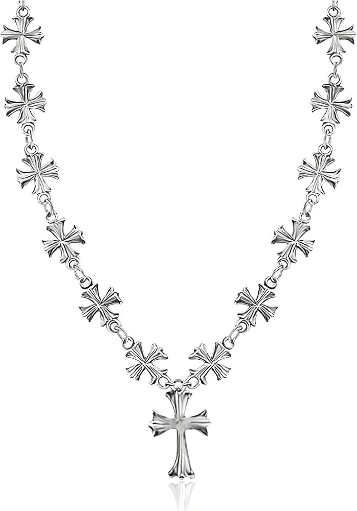 SHINYY Cross Necklace for Women and Men | Goth Punk Pendant Necklace | Gothic Grunge Religious Je... | Amazon (US)