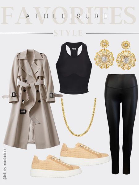 Amazon home 
Amazon style 
Faux leather leggings 
Gold jewelry 
Trench coat 
Necklace 
Earrings 
Steve Madden 
Sneakers 
Tank top 
Athleisure 
Summer outfit 
Summer style 

#LTKstyletip #LTKunder100 #LTKunder50 #LTKbeauty #LTKunderfamily #LTKsalealert 

#LTKworkwear #LTKshoecrush #LTKFind