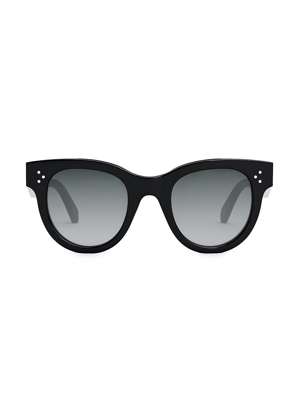 Women's 48MM Havana Square Sunglasses - Shiny Black | Saks Fifth Avenue