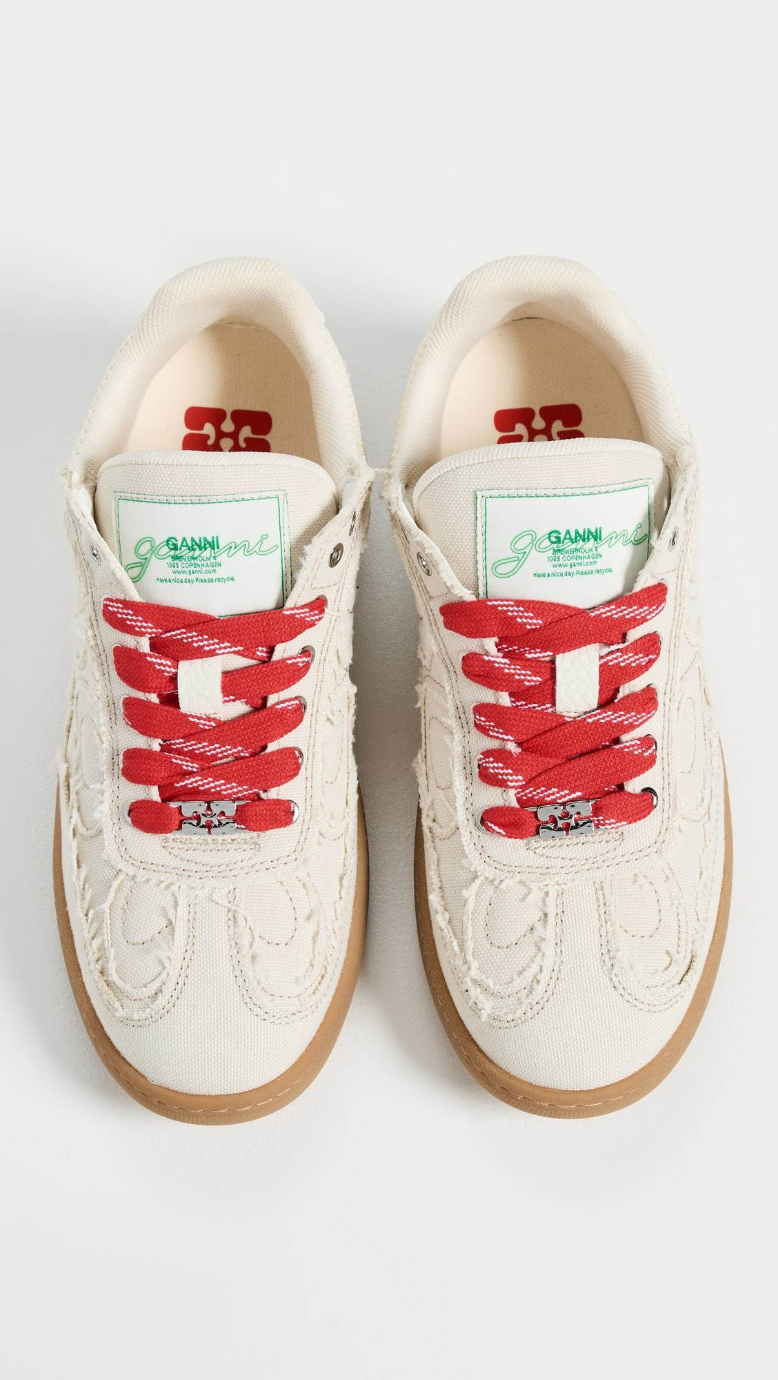 GANNI 08 Canvas Raw Edge Sneakers | Shopbop | Shopbop