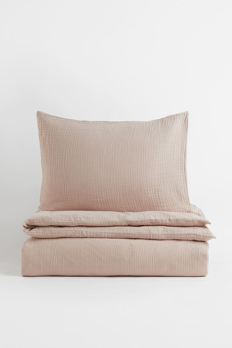 Muslin Twin Duvet Cover Set | H&M (US + CA)