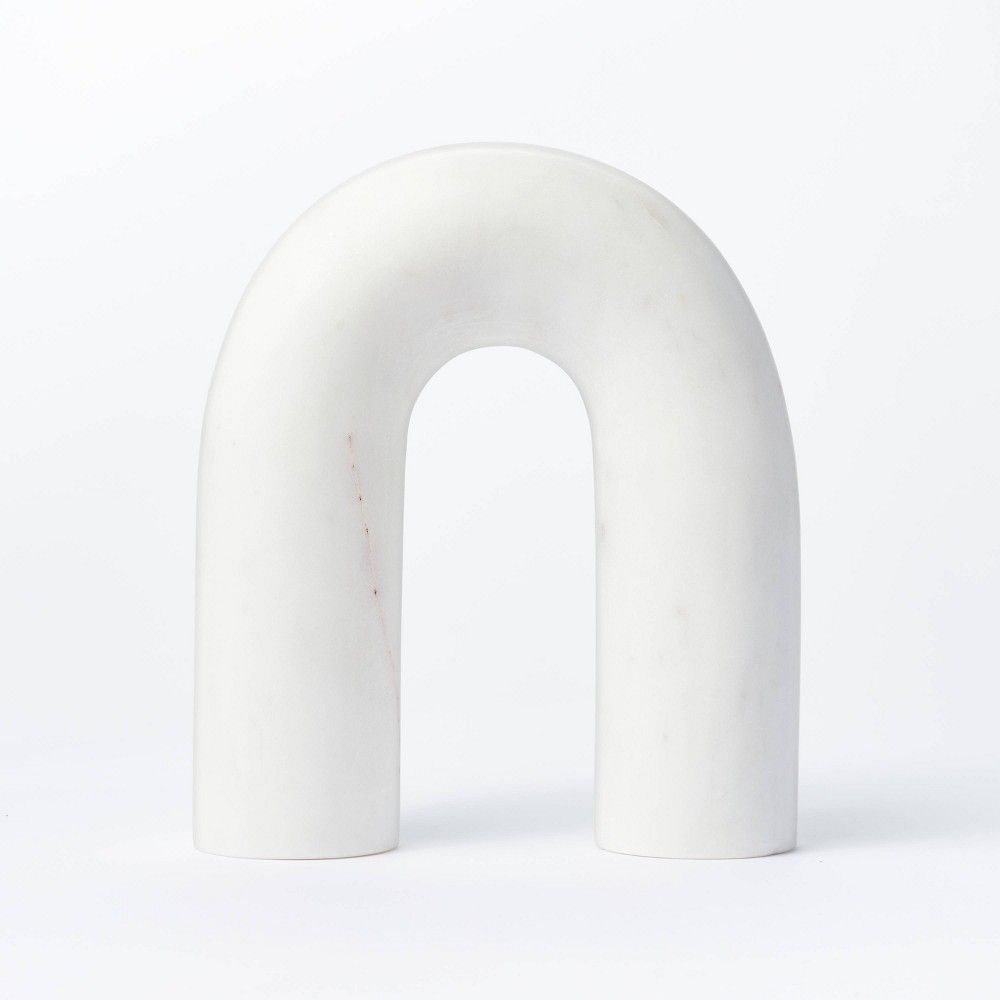 7"" x 2"" Decorative Marble Arch Figurine White - Threshold designed with Studio McGee | Target