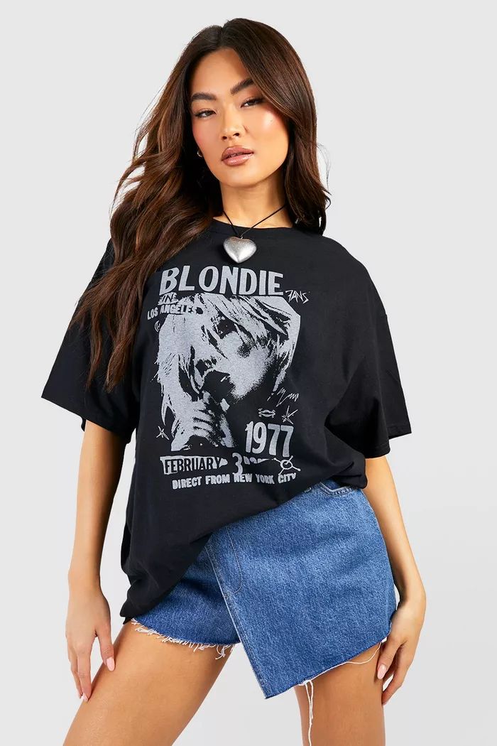 Blondie Oversized License Band T-shirt | Boohoo.com (UK & IE)
