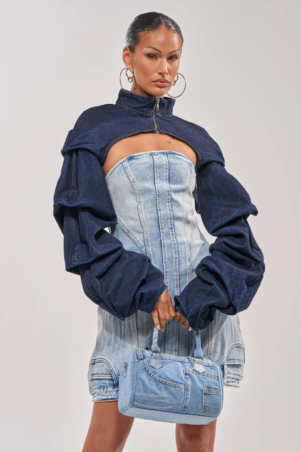 SPOIL ME BOLERO IN DARK DENIM | AKIRA
