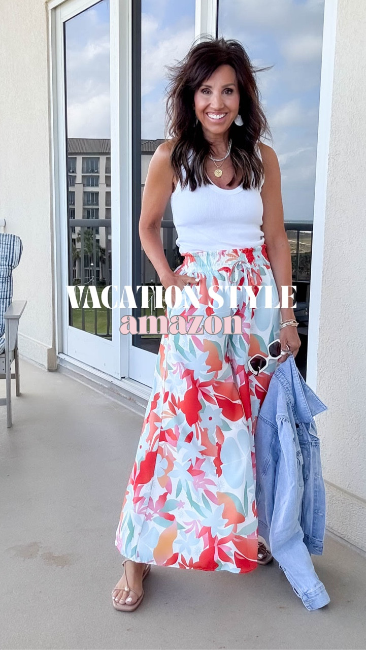 These Amazon wide leg pants are flattering, flowy, and perfect for vacation!
Tank top- medium
Pants- smalll

#LTKSeasonal #LTKStyleTip #LTKOver40