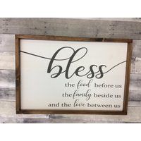 Bless the food before us/ Dining room signs/ Kitchen signs/ Wooden signs/ Farmhouse signs/ Fixer Upper Sign/ Farmhouse Decor/ Home Signs | Etsy (US)
