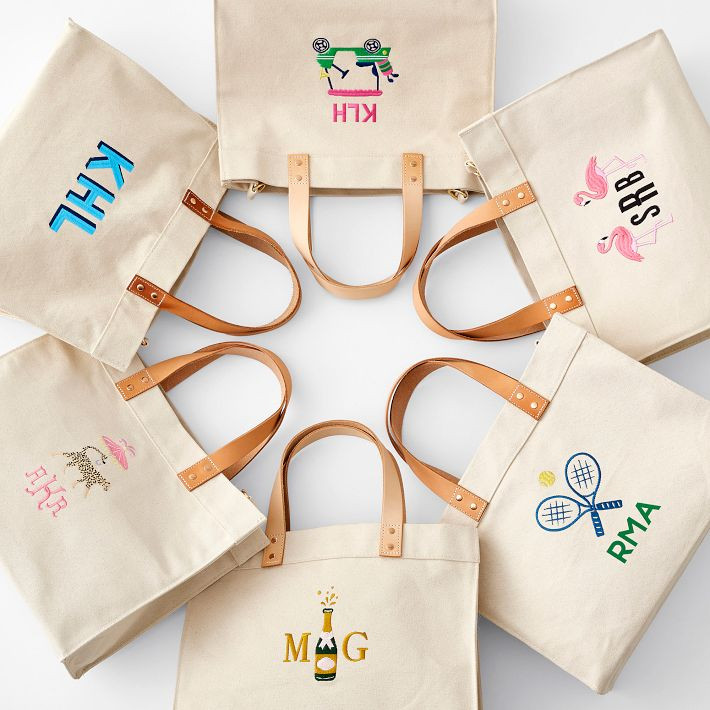 Embroidered Canvas Tote | Mark and Graham