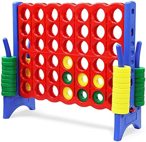 Joyin 4 in a Row Giant Plastic Connect Game 4 x 3.5 Feet, 4-to-Score Giant Game with 42 Coins & R... | Amazon (US)