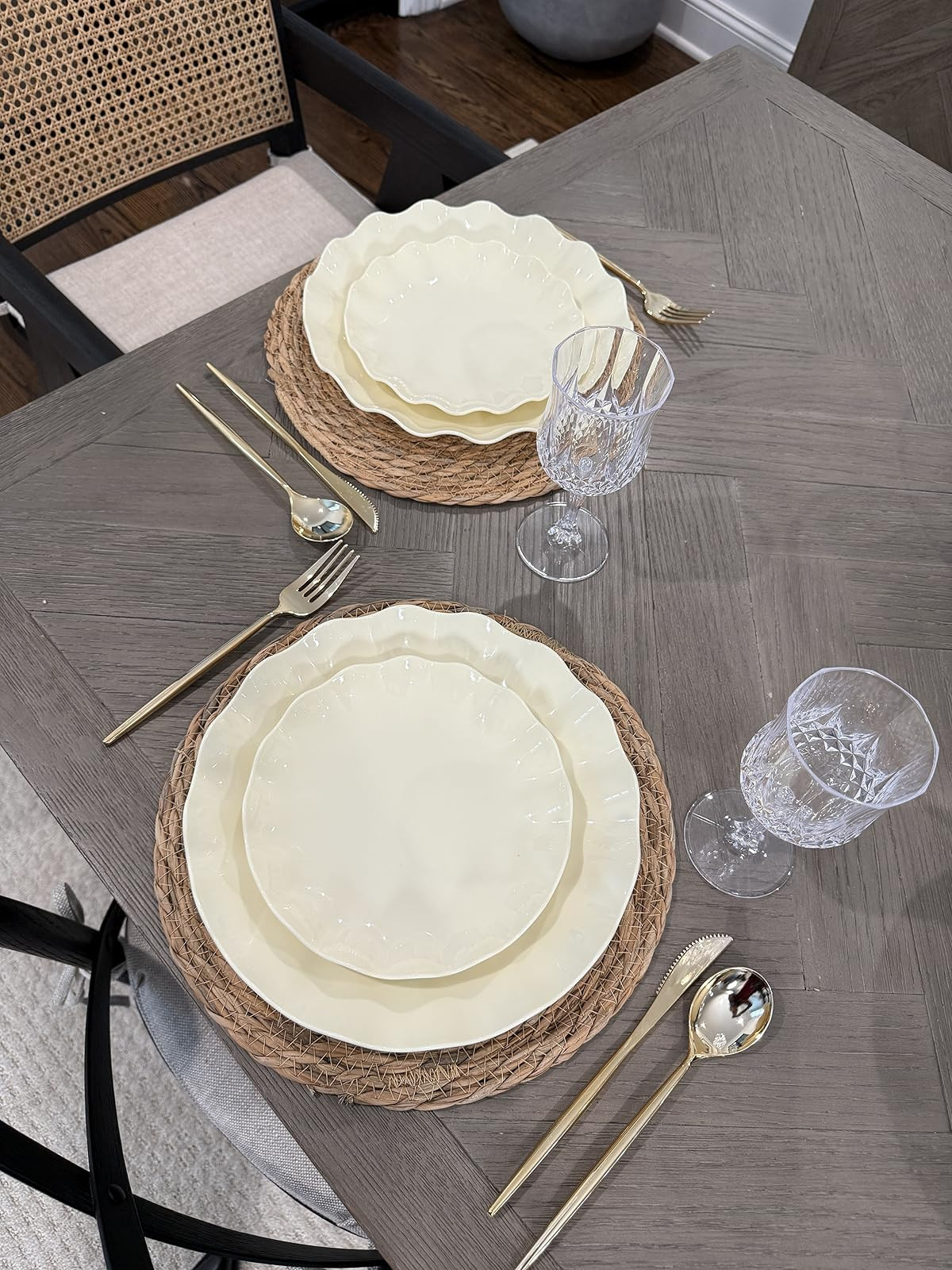 Disposable plates, glasses and silverware for easy hosting.  

 #LTKHoliday #LTKHome