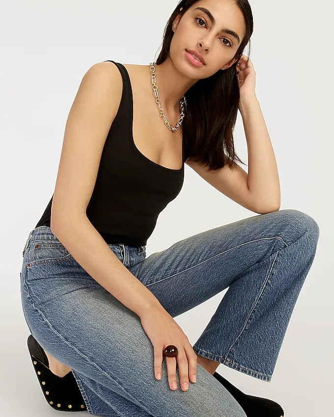 Perfect-fit shelf-bra tank top | J. Crew US