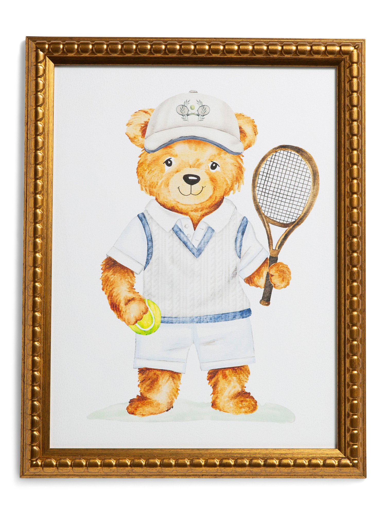 14x18 Tennis Bear Wall Art | TJ Maxx