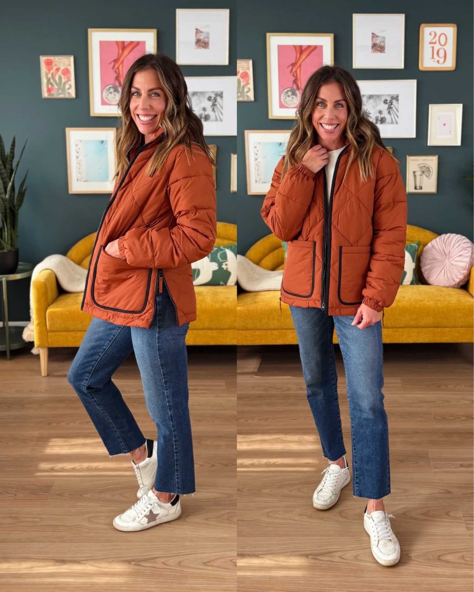 Our favorite coat comes in a shorter length and even has side zippers!! We love the piping and colors this coat comes in. Not bulky at all!! In an xs! 

#LTKStyleTip #LTKSeasonal #LTKTravel