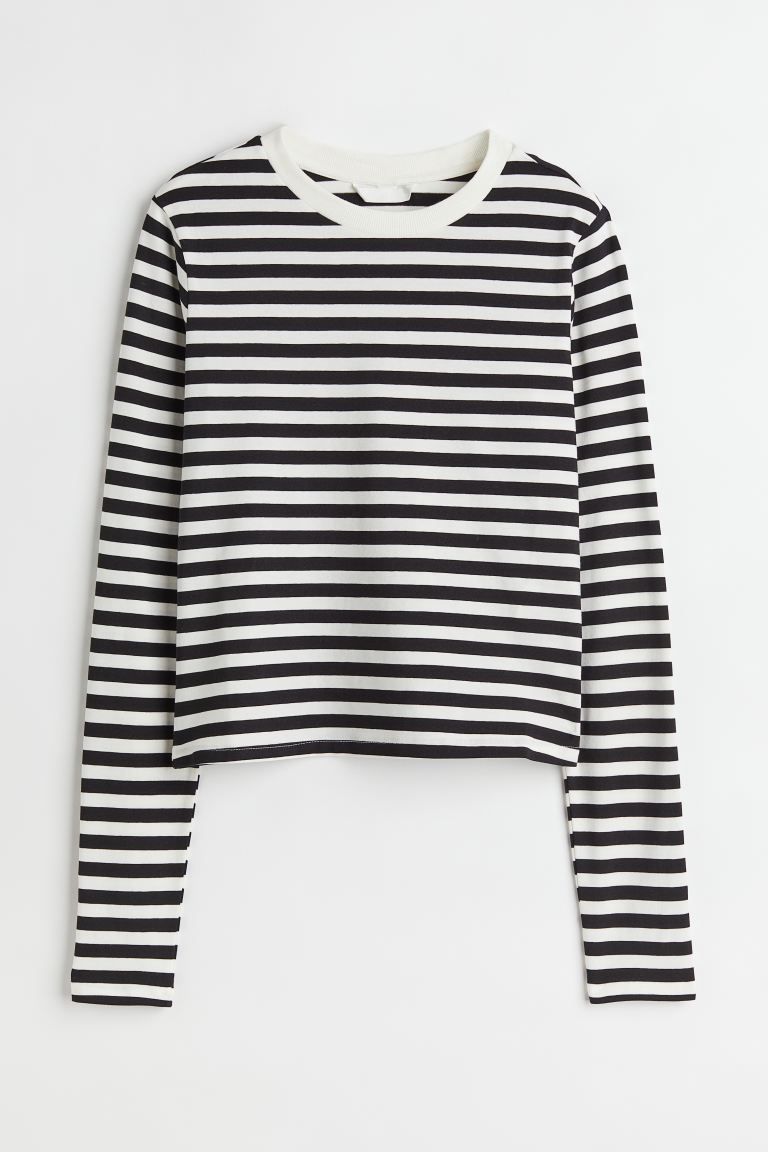 Long-sleeved Cotton Top | H&M (US + CA)