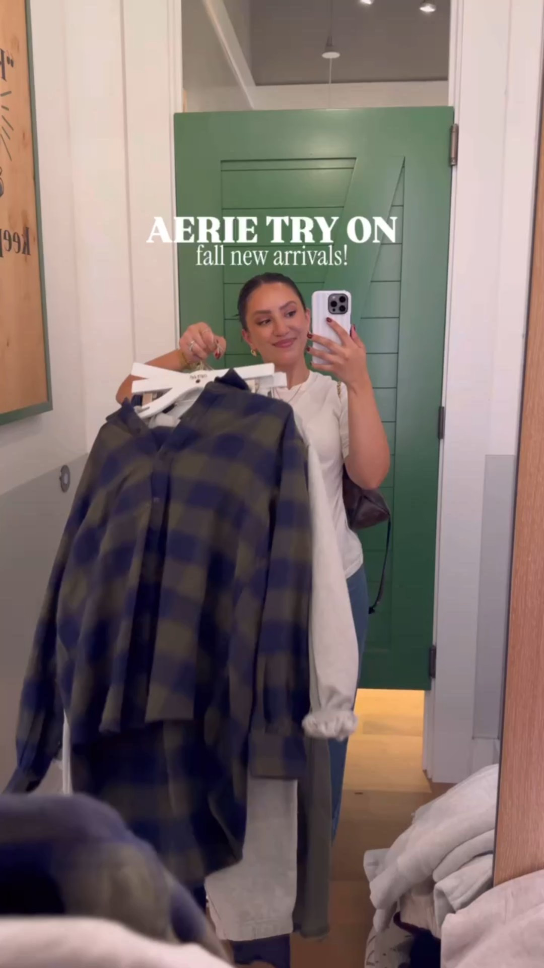 Aerie Black Friday 40% off everything!!

Sizing:
Oversized green & blue button up flannel- small
Navy trouser wide leg pants- small
Tie wide leg trouser jeans- small (size down for best fit)
Striped trouser pants- small
Oversized grey hoodie- XS
Grey sweatpants- small
Snap button up pullover- XS (sized down)
Barrel sweatpants- medium (size up)

#LTKFindsUnder50 #LTKCyberWeek #LTKHoliday