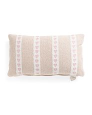 14x24 Striped Hearts Pillow | Marshalls