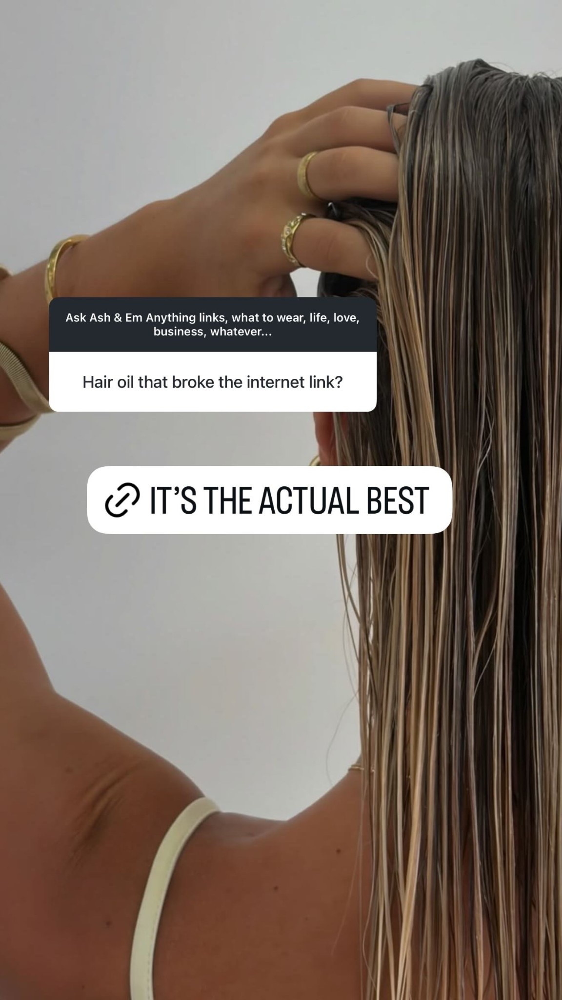 everything i use for my hair! the hair oil that broke the internet is in the black and red bottle!