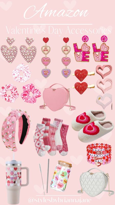 Valentine’s Day accessories! 
Heart purse.
Heart earrings.
Heart socks
Heart slippers .
Heart tumbler

#LTKstyletip #LTKSeasonal #LTKhome