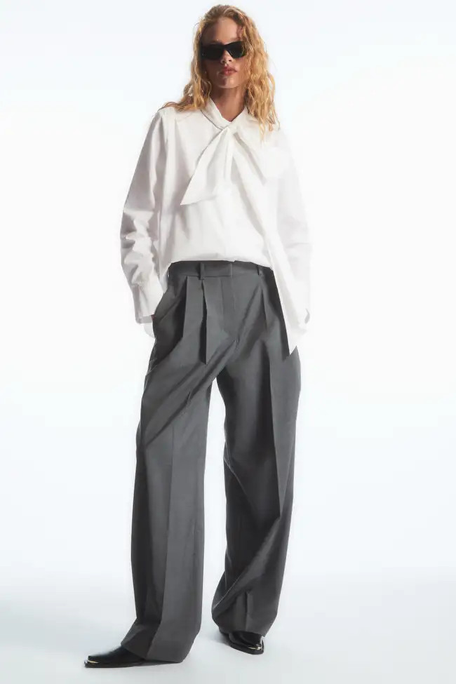 WIDE-LEG TAILORED WOOL TROUSERS | COS UK