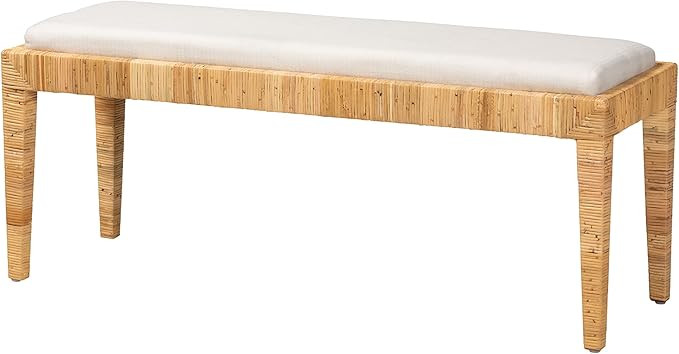 Baxton Studio Sofia Natural Rattan Accent Bench, One Size | Amazon (US)