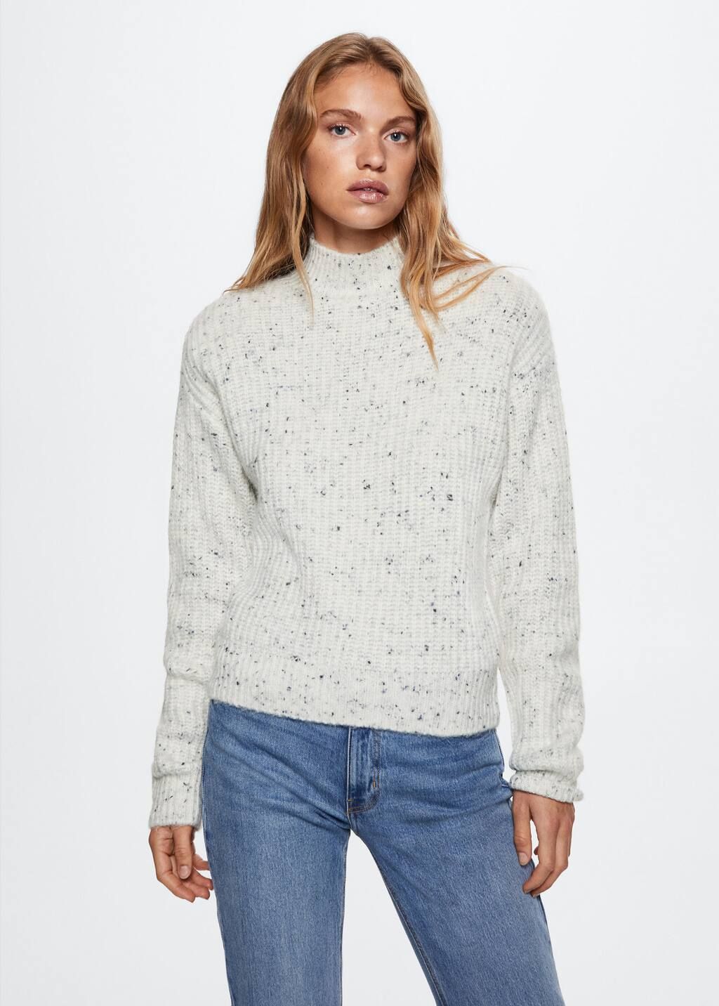 Flecked rib sweater -  Women | Mango USA | MANGO (US)