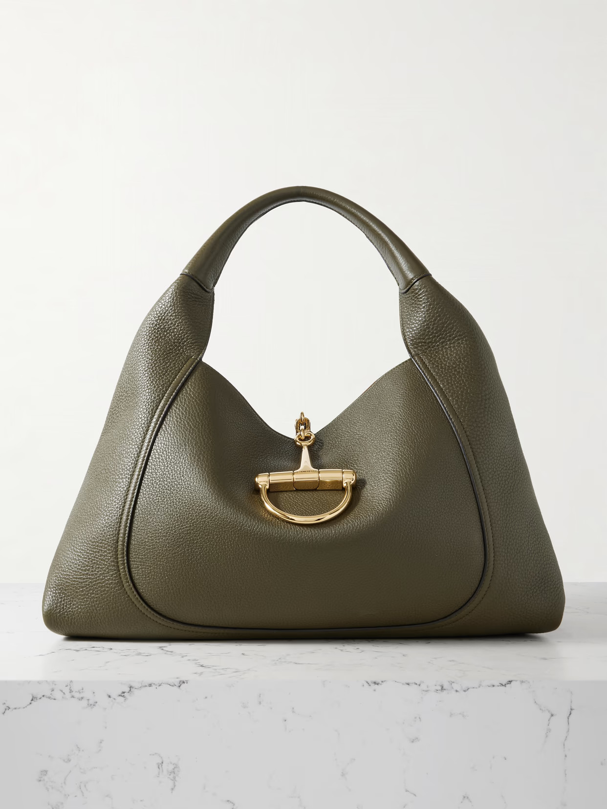 Gucci - Softbit Maxi Textured-leather Tote - Green - One size | NET-A-PORTER APAC