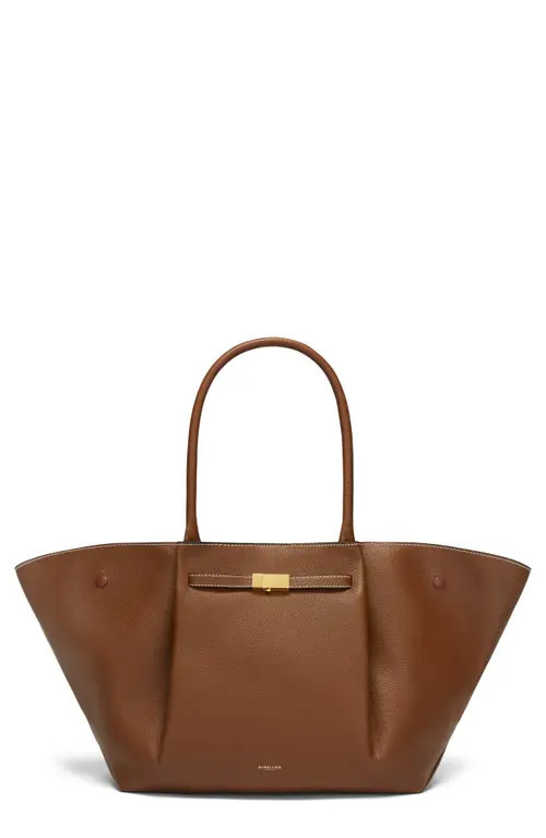 DeMellier New York Leather East/West Tote in Tan W/Ecru Stitching at Nordstrom | Nordstrom