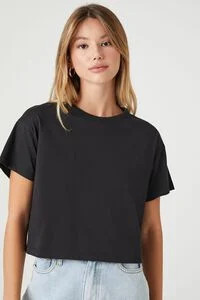 Crew Neck Cropped Tee | Forever 21 (US)
