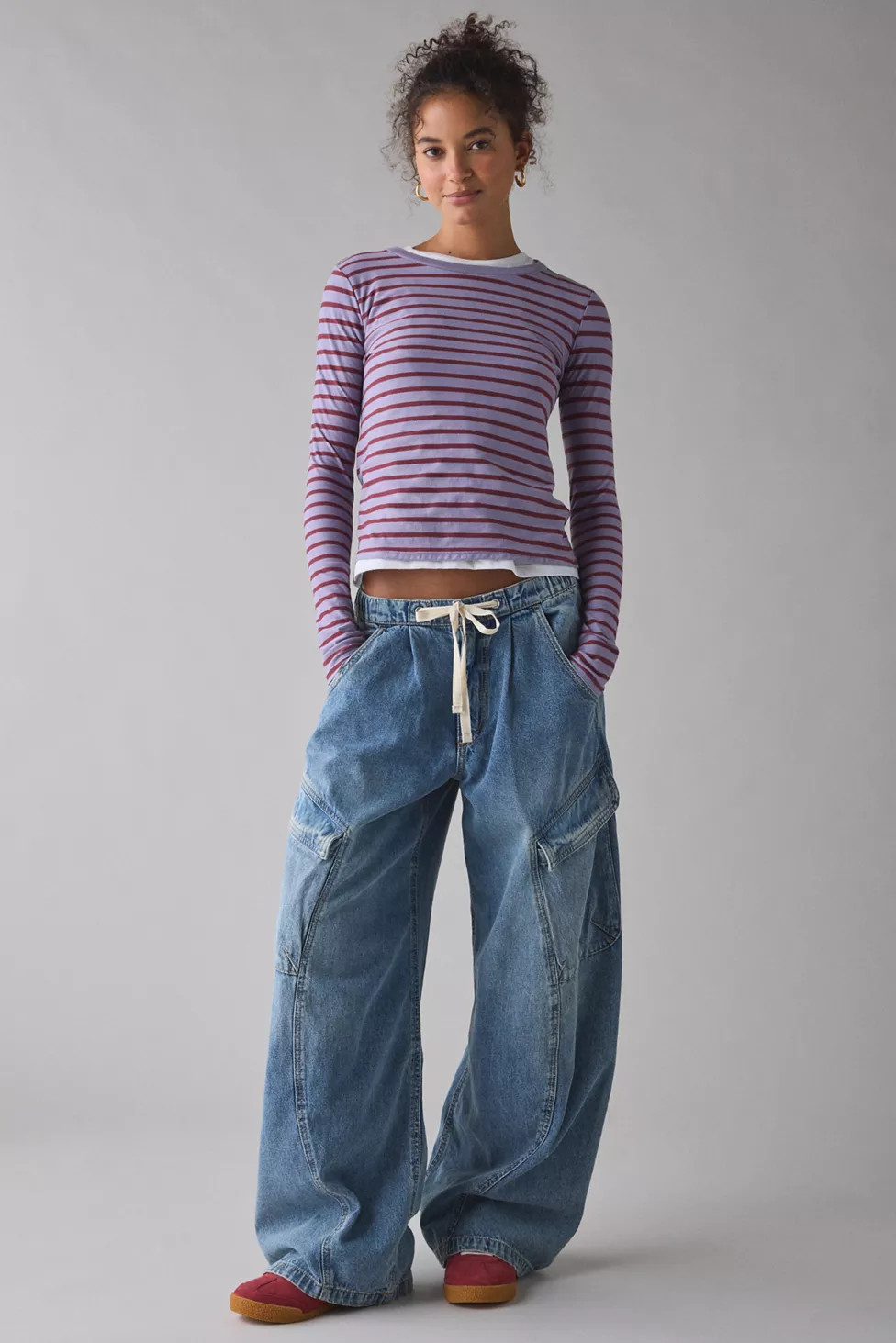 BDG Station Cocoon Baggy Barrel Leg Cargo Jean | Urban Outfitters (US and RoW)