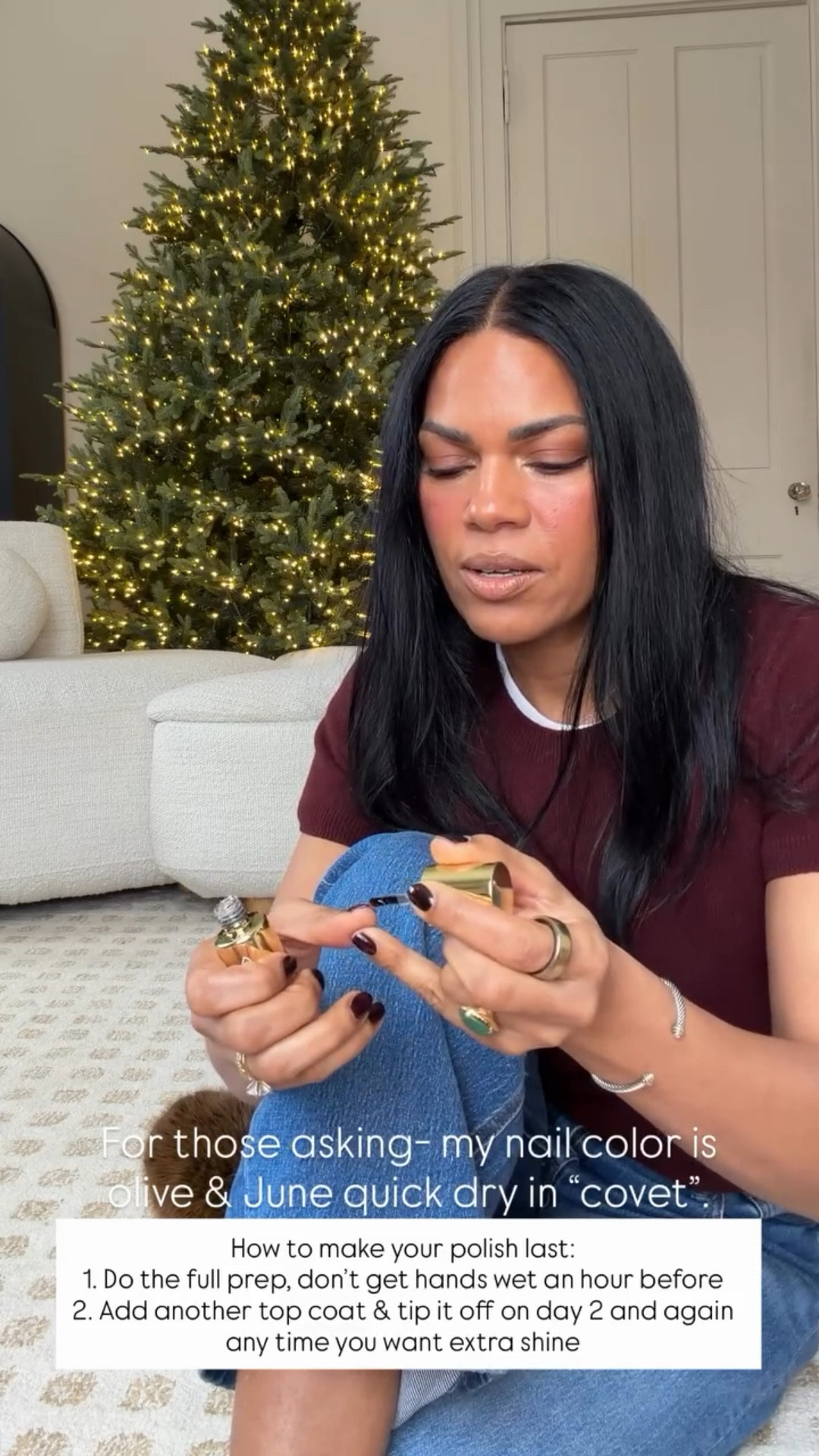 How to make your polish last:
1. Do the full prep, don't get hands wet an hour before
2. Add another top coat & tip it off on day 2 and again any time you want extra shine



#LTKselfcare #LTKBeauty #LTKHoliday