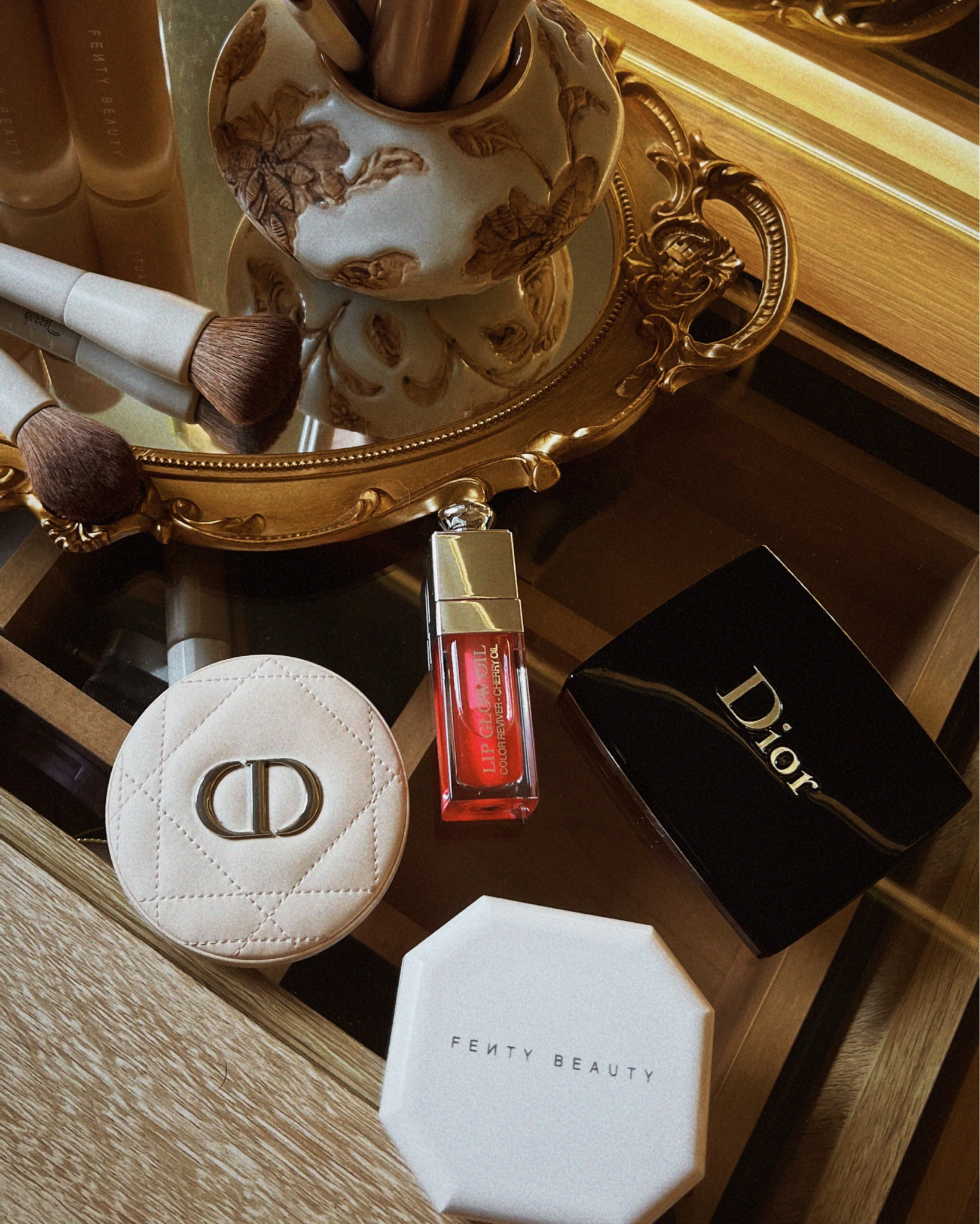 the essentials ♡︎ 
Dior Lip Oil in Cherry
Dior Forever Natural Bronze in 05 Warm Bronze
Dior Rouge Blush in 219 Rose Montaigne Shimmer
Fenty Beauty Pro Filt’r Soft Matte Powder in Shade 185


#LTKbeauty #LTKfindsunder100