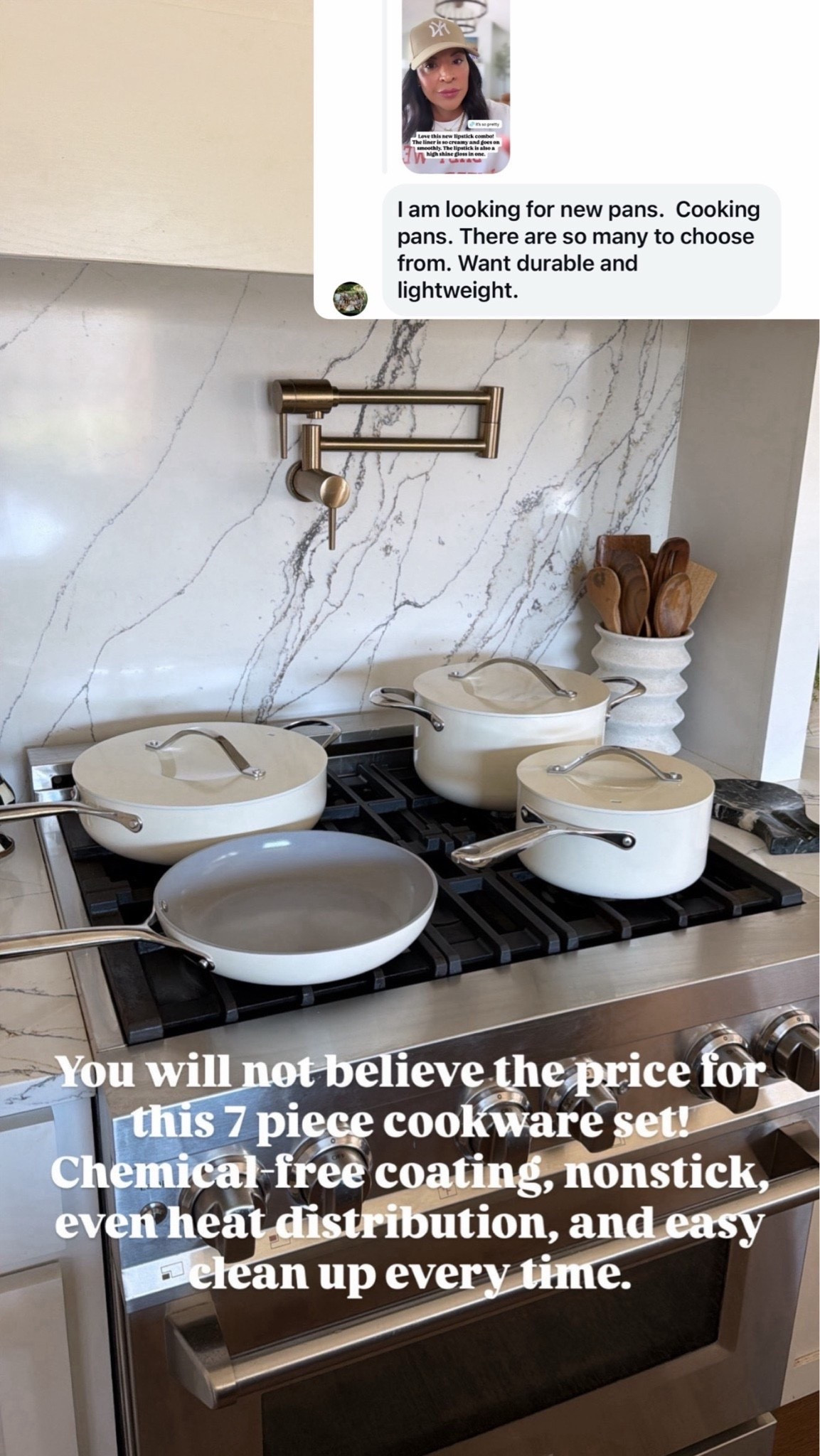 You will not believe the price for this 7 piece cookware set! Each piece features a chemical-free coating, nonstick finish, even heat distribution, and easy clean up every time! I also love the look!

#LTKHome #LTKU #LTKfoodie