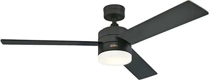 Westinghouse Lighting 7205900 Alta Vista 52-Inch Matte Black Indoor Ceiling Fan, Dimmable LED Lig... | Amazon (US)