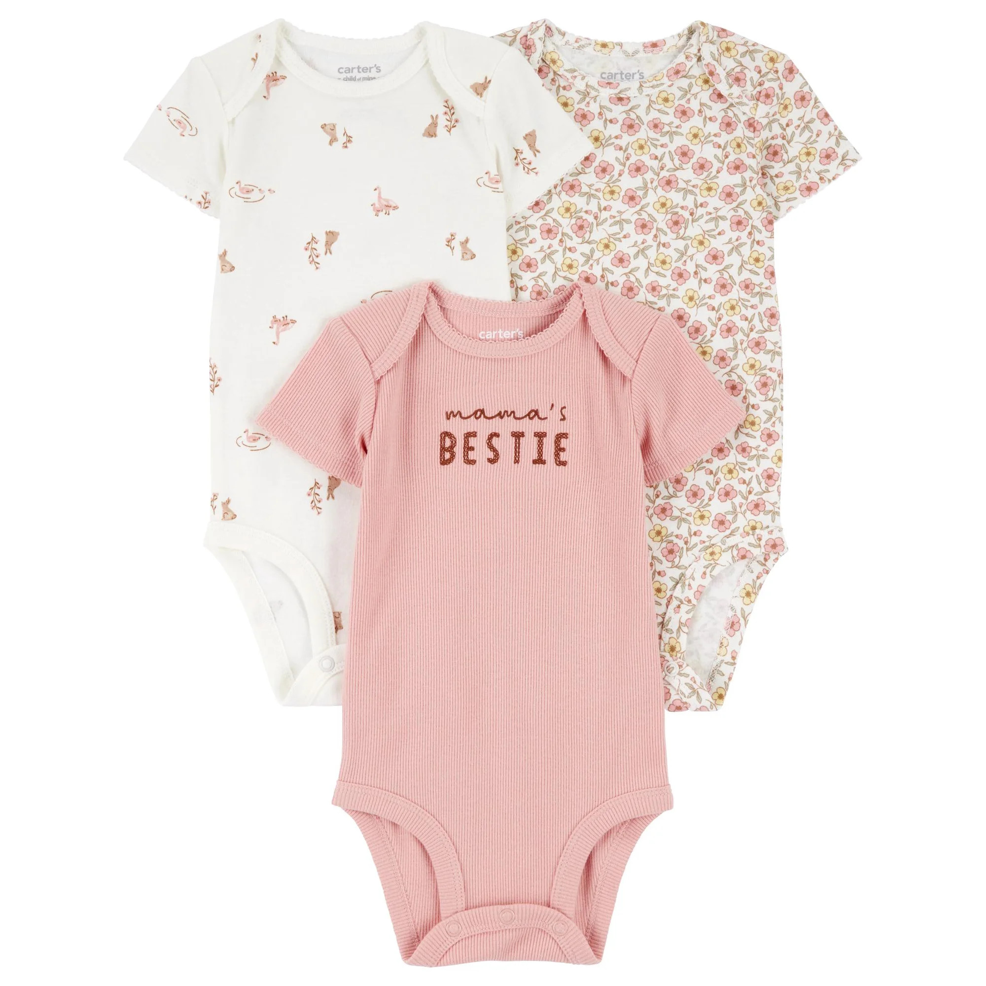 Carter's Child of Mine Baby Girl Bodysuit, 3-Pack, Sizes Preemie-18 Months | Walmart (US)