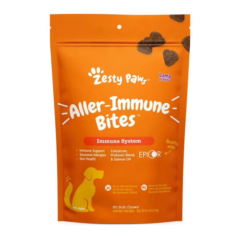Zesty Paws Allergy and Immune Support Bites for Dogs, 60 Count - Walmart.com | Walmart (US)