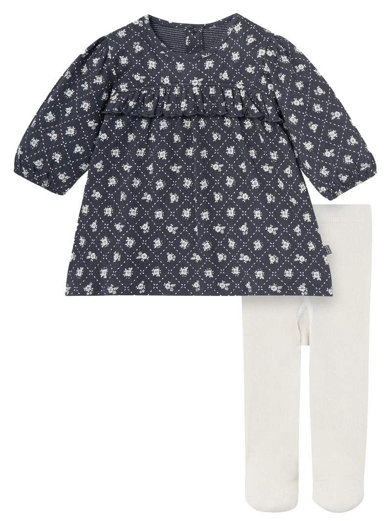 Modern Moments Conjunto de Vestido y Medias con Hombros Caídos para Bebé Niña By Gerber, 2 Pie... | Walmart (US)