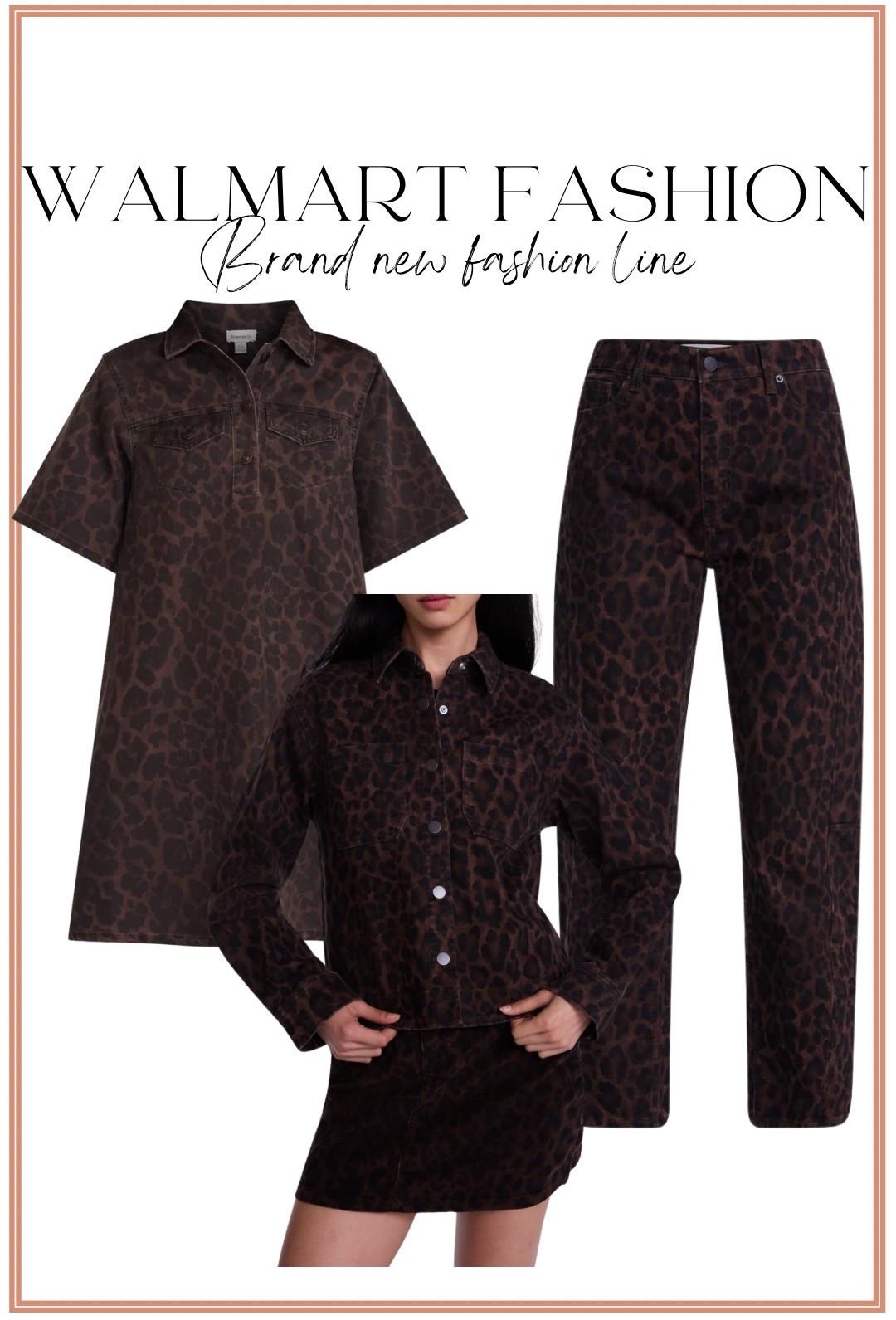 Walmart fashion just dropped a BRAND NEW fashion line and the leopard print pieces are SO GOOD. 🤎🐆 These rich chocolate brown leopard prints look so elevated and are such an easy way to add a statement print to your wardrobe!

From the leopard print jeans to the button-up jacket and matching mini skirt to the oversized shirt dress, these Walmart new arrivals look way more expensive than you’d ever expect. I’m loving the darker leopard print for transitioning into fall and all the different ways these pieces can be mixed, matched and styled!

Definitely keeping my eye on this new Walmart clothing line because this first drop is GOOD. 👏🏻

#walmartfashion #walmartfinds #walmartnewarrivals #walmartstyle #walmartfashionfinds #walmartclothing #affordablefashion #affordablestyle #leopardprint #leopardprintoutfit #fallfashion #falloutfits #fallstyle #womensfashion #outfitinspo #fashionfinds

#LTKootd
