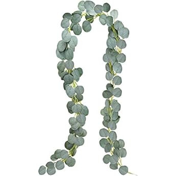 PARTY JOY Artificial Vines Faux Silk Eucalyptus Garland Greenery Wedding Backdrop Arch Wall Decor | Amazon (US)