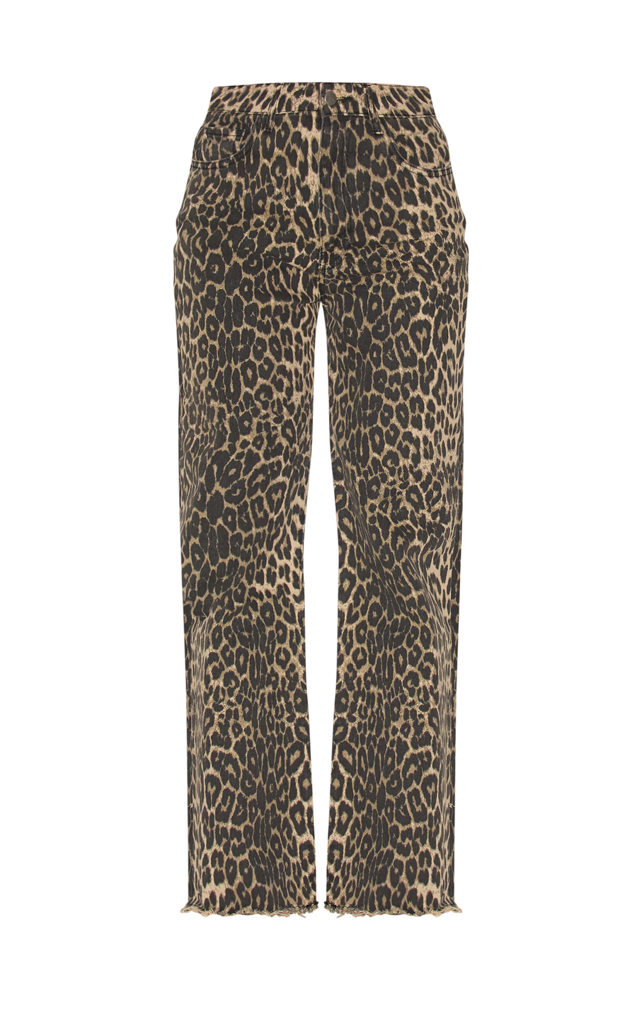 Brown Leopard Print Denim Wide Leg Denim Jean | Denim | Pretty Little Thing (Australia & New Zealand)