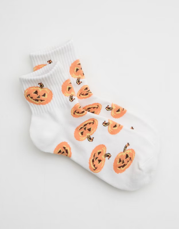 Aerie Halloween Ribbed Cotton Bobby Socks | Aerie