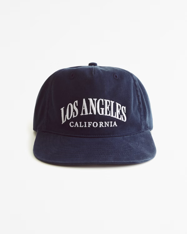 Men's Los Angeles Graphic Flat Bill Hat | Men's Accessories | Abercrombie.com | Abercrombie & Fitch (US)