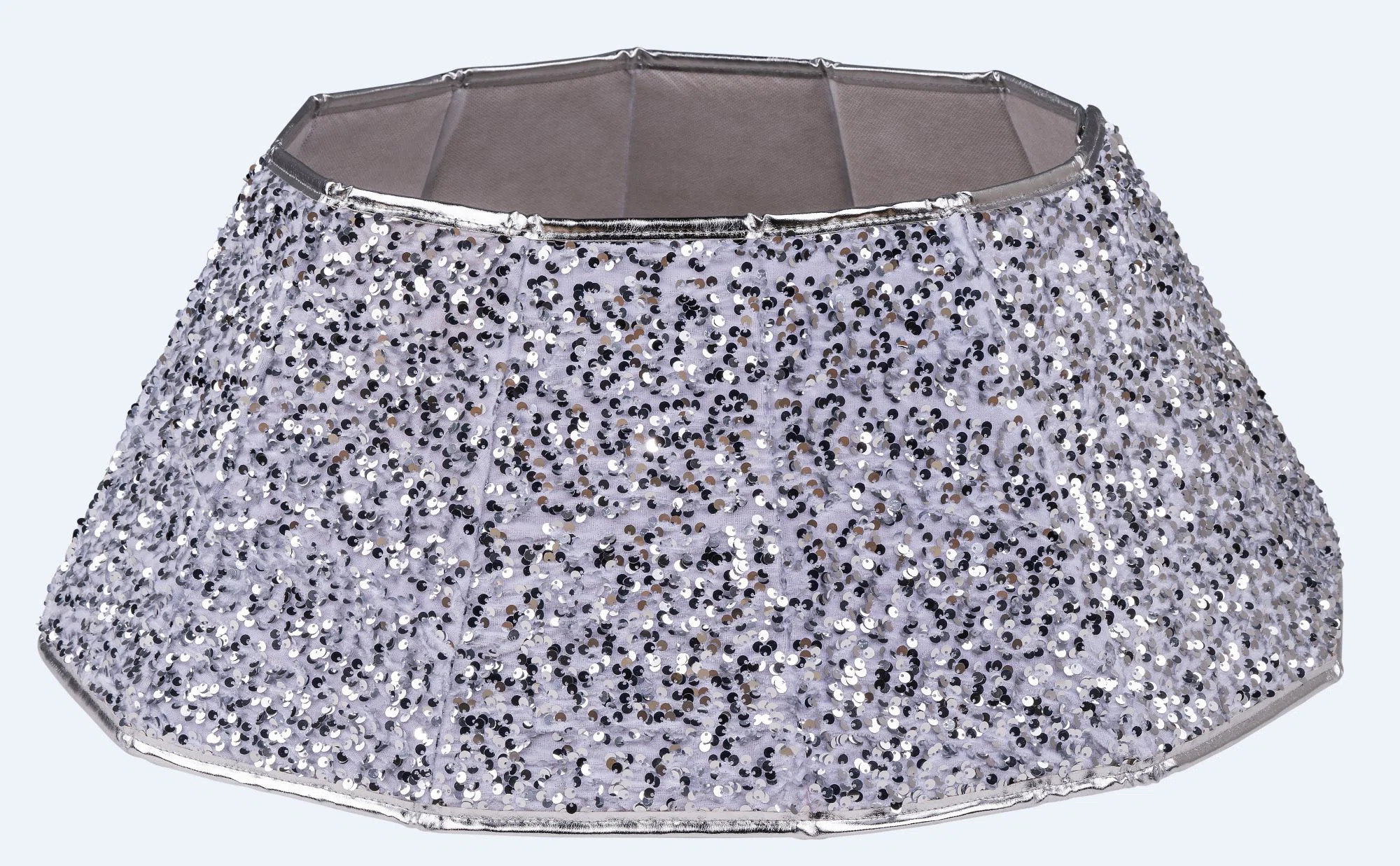 Northlight Seasonal 26.75" Silver Sequins Hexagonal Christmas Tree Collar | Wayfair | Wayfair North America