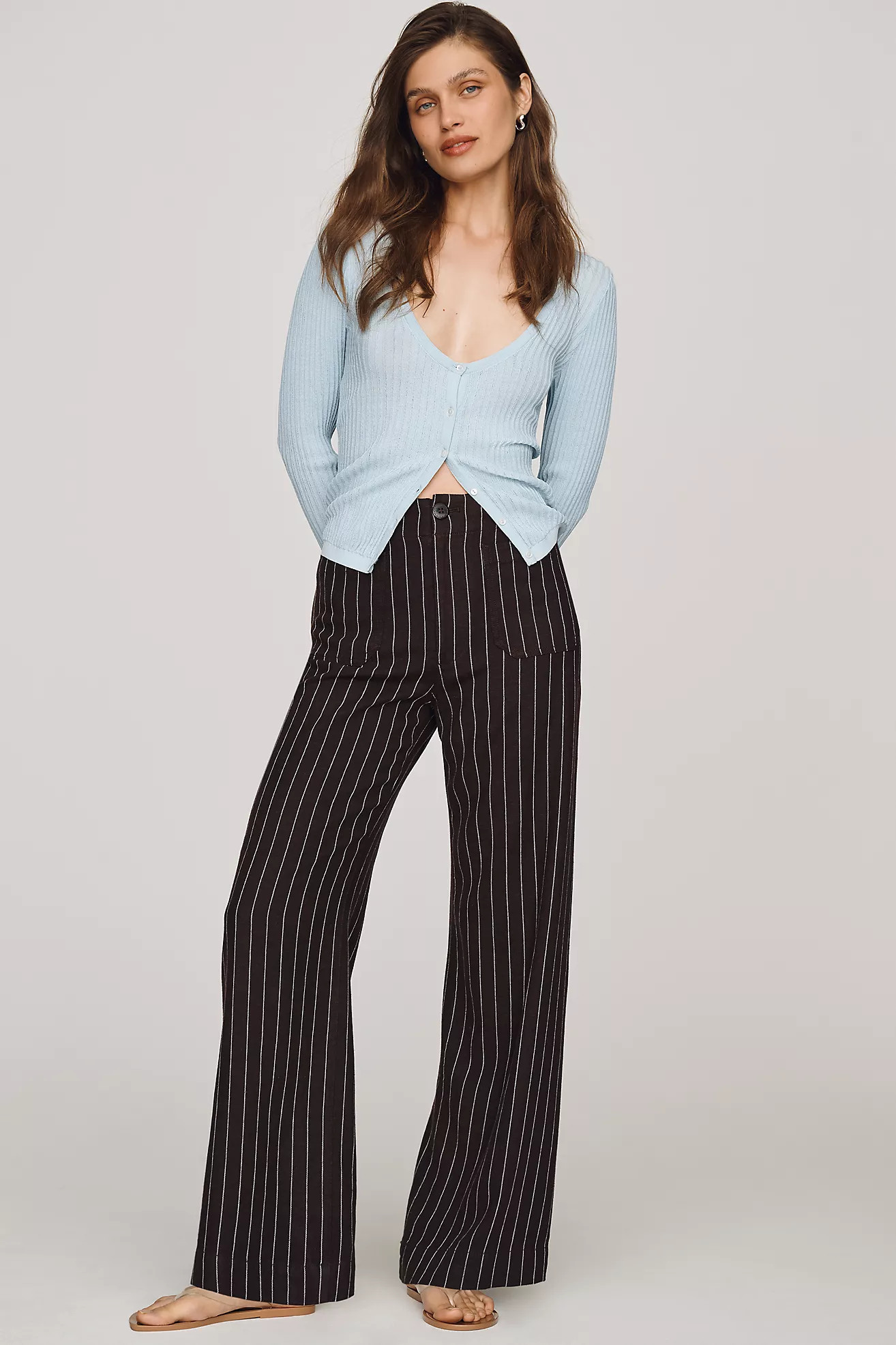 Colette European Linen Stretch High-Rise Wide-Leg Pants | Anthropologie (US)